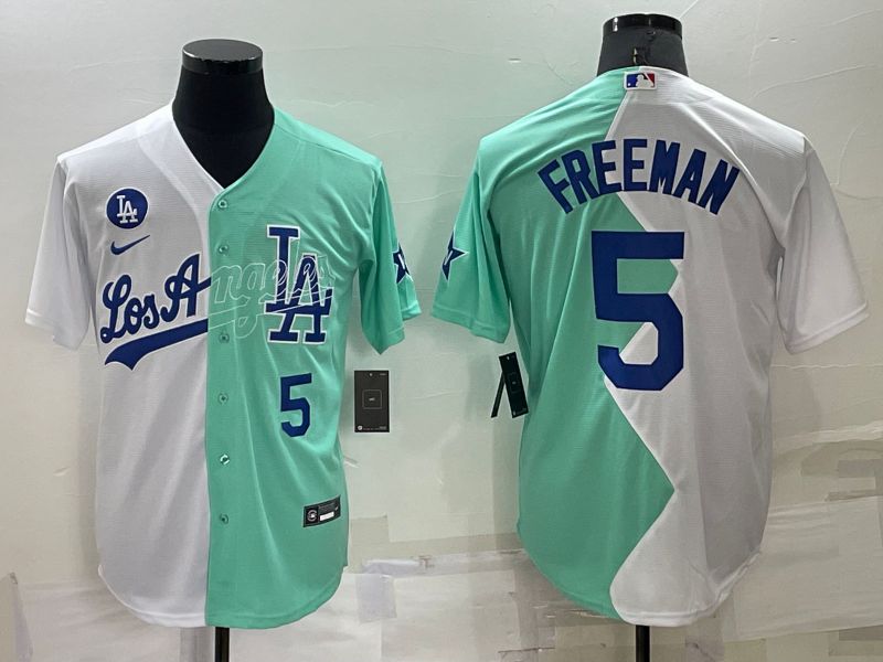 Men Los Angeles Dodgers #5 Freeman green white Nike 2022 MLB Jerseys->los angeles dodgers->MLB Jersey